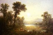 Asher Brown Durand Lake Scene in the Mountains oil painting on canvas